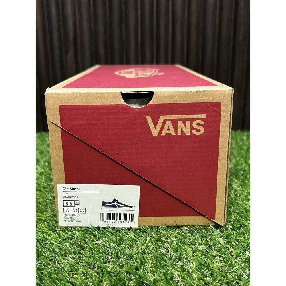Size 6.5 Y - Vans Old Skool Navy True White Sneakers Unisex VN000D2VNVY